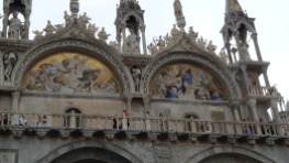 Mosaics and external balcony at St Mark's Basilica