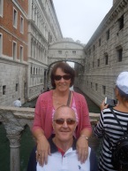 The Bridge of Sighs in the background